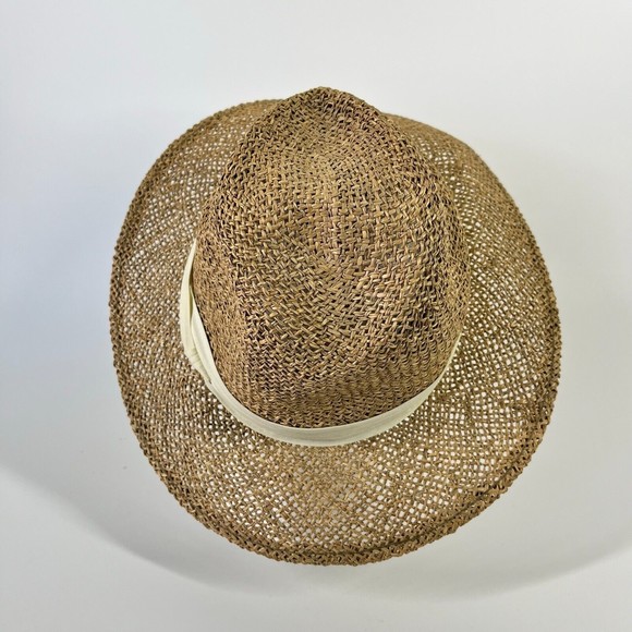 Summer Club Womens Styled In Australia Straw Hat Cream Band Natural Fiber Medium - Picture 4 of 9